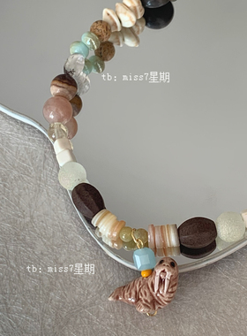 海豹｜原创小众设计美拉德可爱简约复古y2k千禧vintage串珠项链