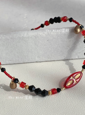 nude｜原创小众设计新中式复古vintage港式高级ins捷克珠串珠项链