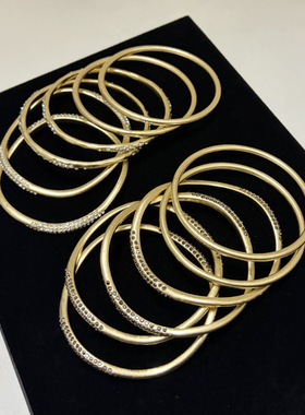 欧美重工复古轻奢多排链条闪钻嘴唇手链气质时尚精致高级感手饰女