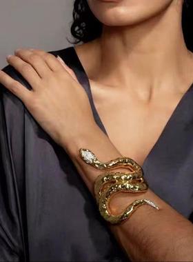 欧美复古夸张蛇形手镯24新款