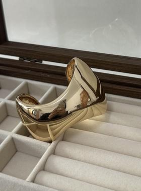 欧美夸张设计感多层金属手镯