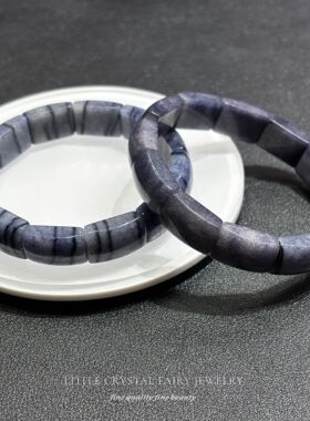 天然蓝色东陵玉手排手牌手串手链diy串珠材料原创女生男生礼物