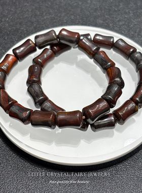 天然铁舒桶珠手串手链可diy原创水晶项链材料串珠小众外贸款首饰