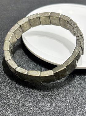 天然黄铁矿石刻面手牌手链可diy原创水晶项链材料外贸小众首饰