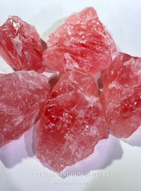 天然高品质粉晶原石水晶饰品礼物女生家居香薰高级感流行饰品外贸