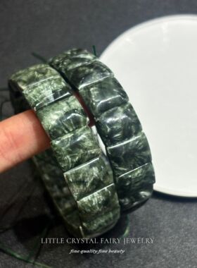 天然绿龙晶手排牌手串手链diy高档串珠材料原创水晶首饰散珠礼物
