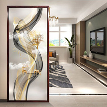 Art Glass Screen Partition Wall Living Room Modern Minimalist Decorate Bedroom Shelter Sheltered Into The House Genguan Light Luxury Small Family Style