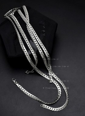 嘻哈美式古巴链不褪色高级蛇骨链