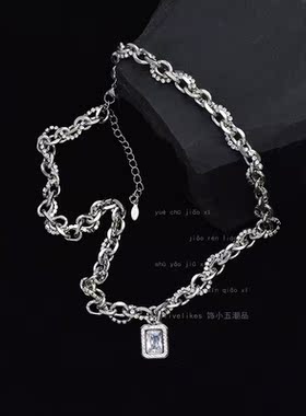 冷淡风冰糖宝石男女项链
