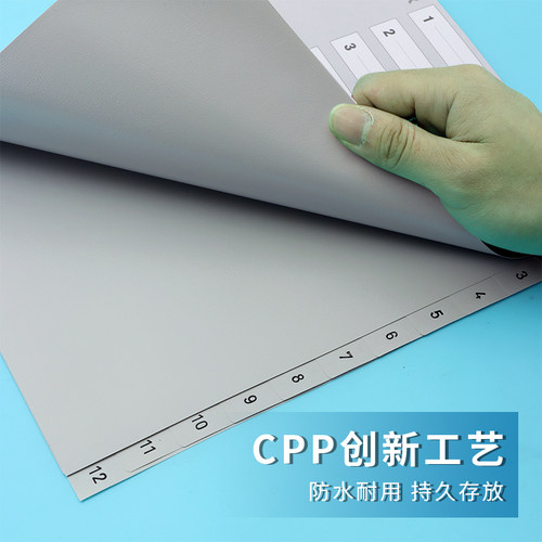 齐心IX894分类纸隔页纸塑料年度索引纸A4数字1-12页11孔分页纸 - 图2