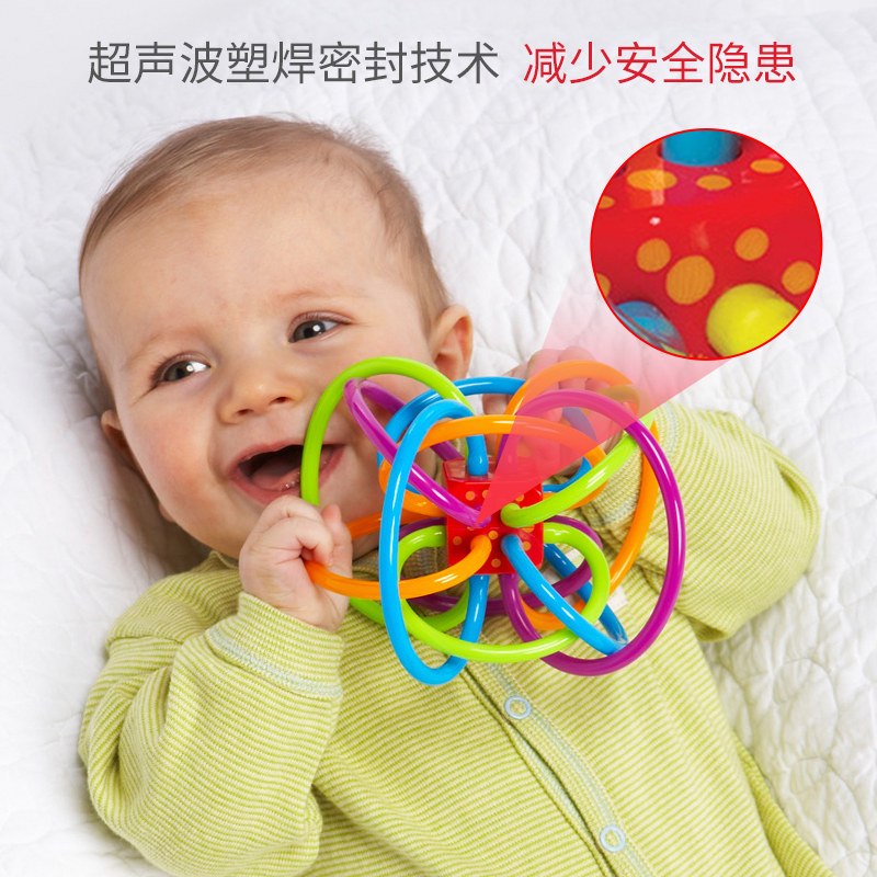 曼哈顿球宝宝磨牙棒新生儿可手抓球 TJSTHEKIDDIESSTORE海外牙胶