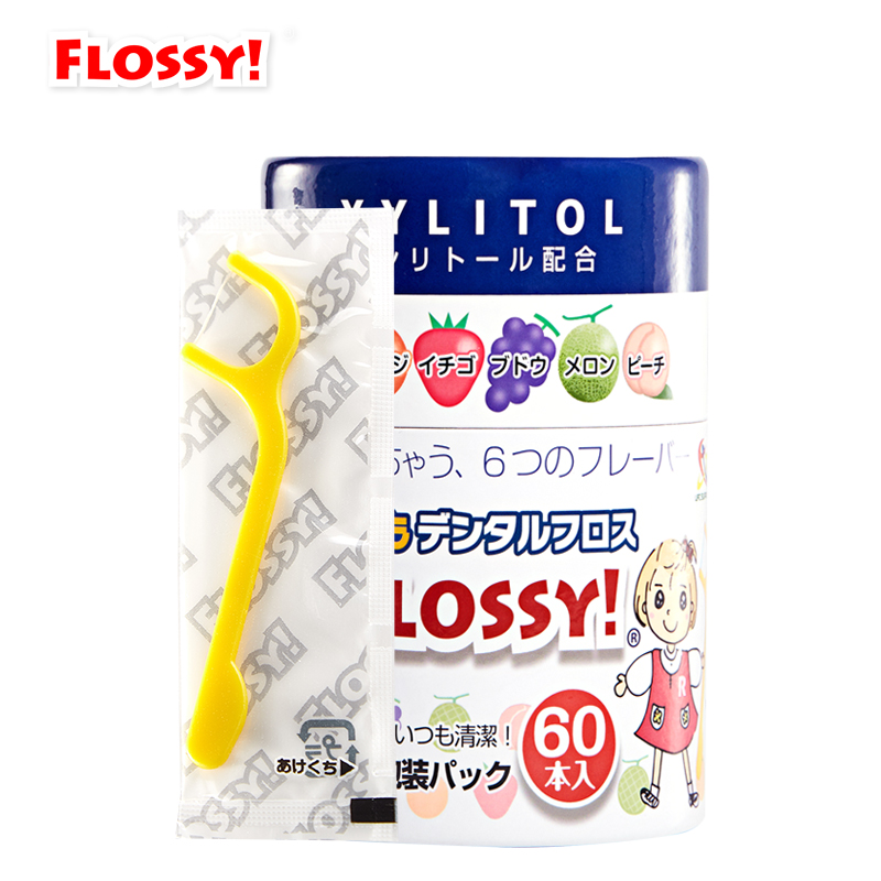 日本flossy牙线60支独立包装牙线棒 泓弈家居牙线/牙线棒