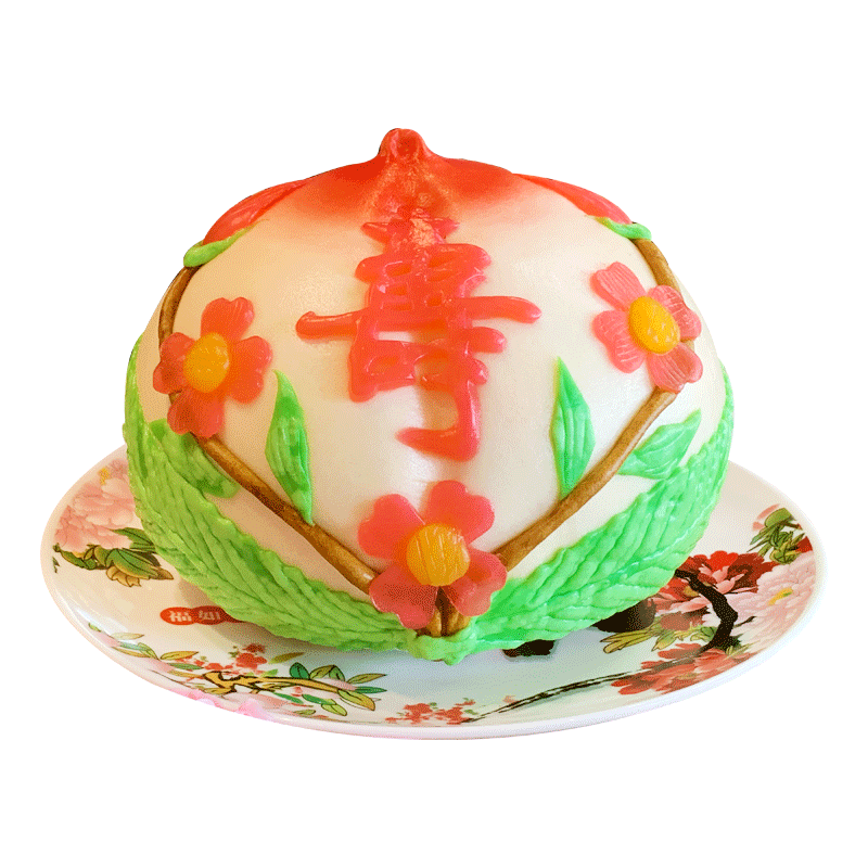 寿盈门寿桃馒头礼盒老人生日蛋糕过寿贺寿传统手工糕点大寿桃包 - 图3