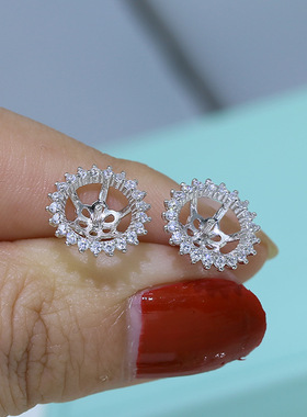 diy配件s925纯银耳钉耳钉耳环女