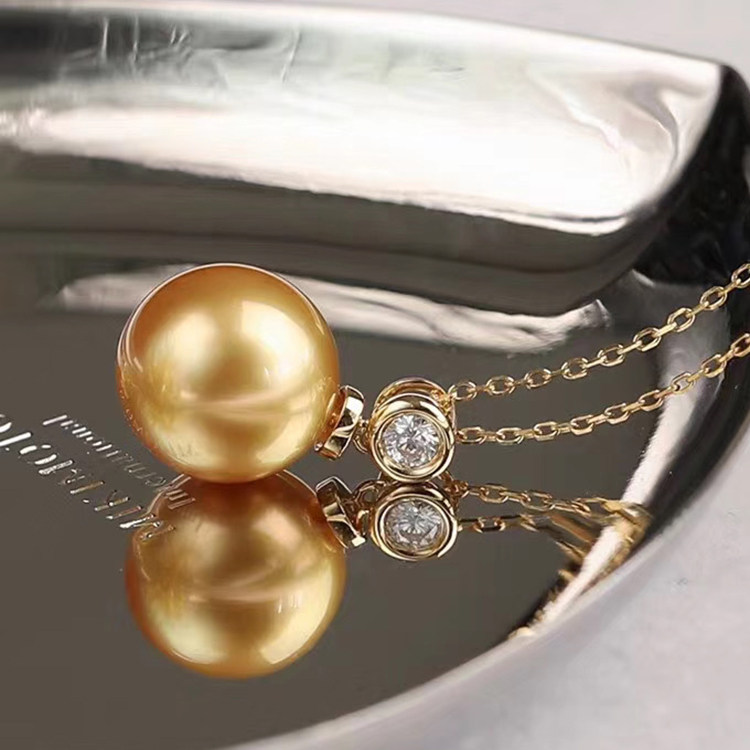 DIY珍珠配件 S925纯银玉石吊坠空托 经典时尚半成品项坠托配8-12,淘宝优惠券,粉丝福利购,淘宝优惠卷