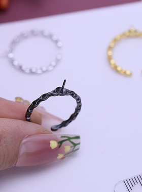 DIY配件S925纯银精工珍珠戒指空