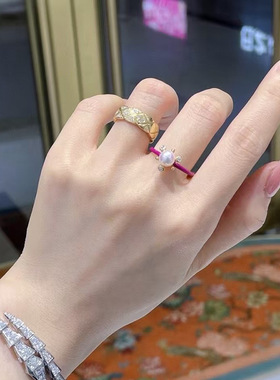 DIY配件S925纯银洋气珍珠戒指空