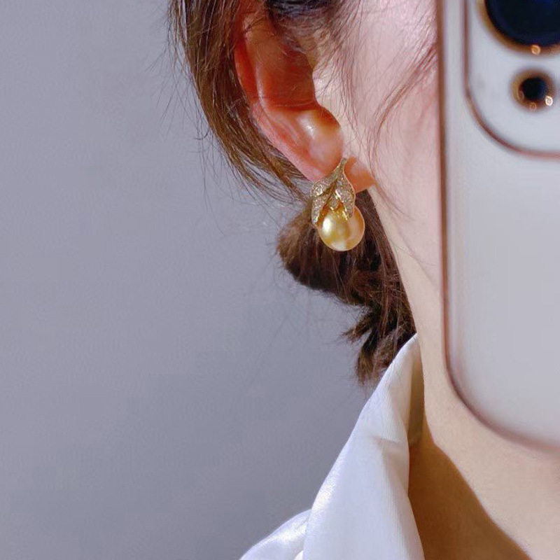 diy配件 S925纯银洋气精美珍珠耳钉耳环空托银饰 遮瑕款耳坠银托 - 图2