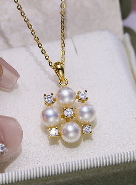 DIY配件S925纯银珍珠吊坠空托