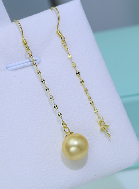 纯银亮片空托耳饰女DIY