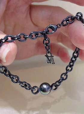 欣韵纯银男女炫酷项链手链空托