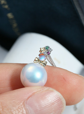 DIY配件S925纯银珍珠吊坠空托