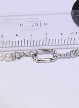 diy珍珠配件长款项链扣