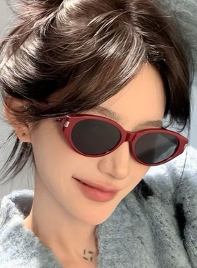 红色猫眼墨镜女潮网红ins风欧美时尚防紫外线UV400太阳镜遮阳防晒