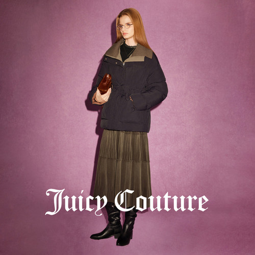 Juicy Couture橘滋2025年冬季羽绒服巴恩风90白鸭绒外套上衣女 - 图3