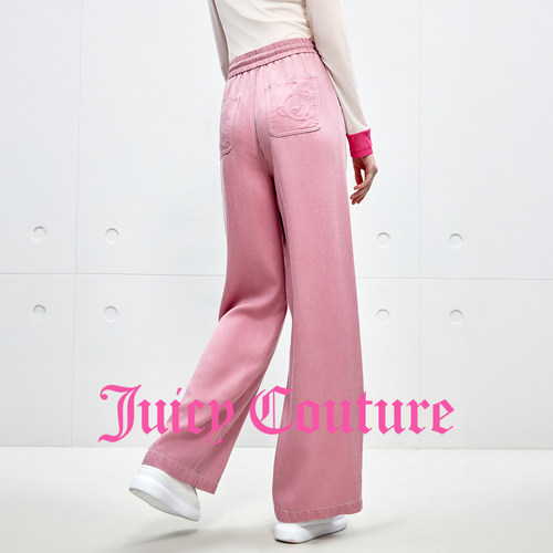 【100%莱赛尔】Juicy Couture橘滋牛仔裤女25年秋冬新款直筒长裤 - 图1