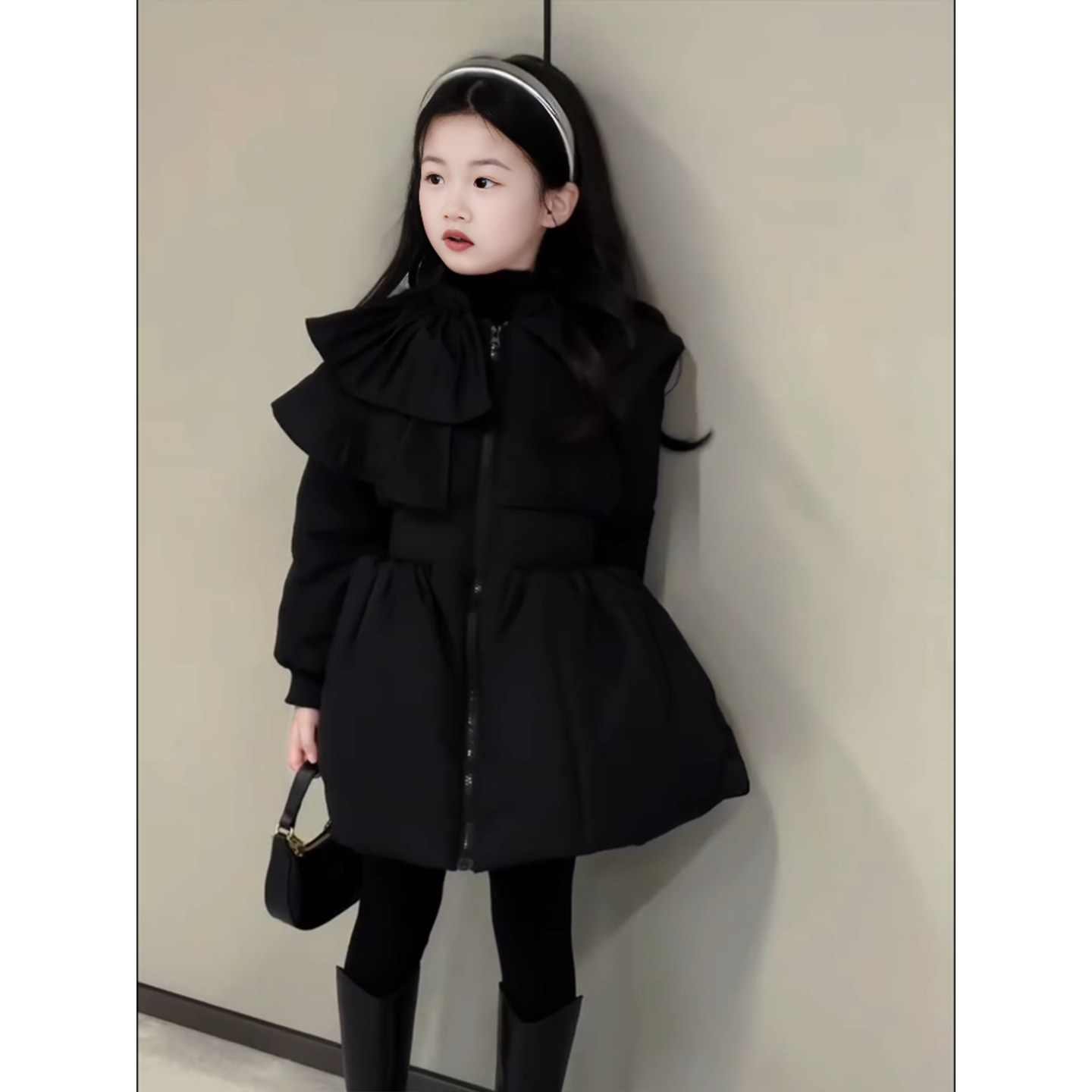 儿童女宝宝冬季韩版爆款2026新款女童宝宝衣服中长款收腰棉服外套,淘宝优惠券,粉丝福利购,淘宝优惠卷