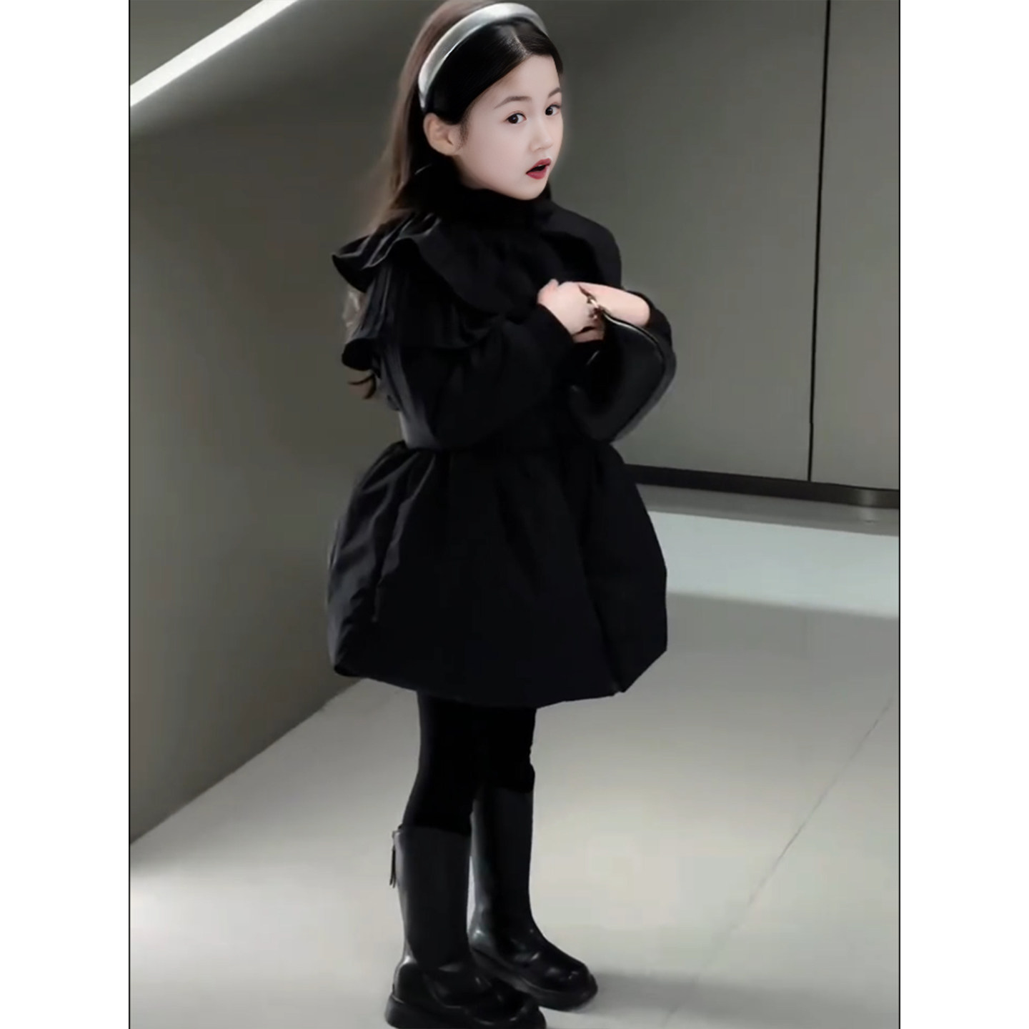 儿童女宝宝冬季韩版爆款2026新款女童宝宝衣服中长款收腰棉服外套,淘宝优惠券,粉丝福利购,淘宝优惠卷