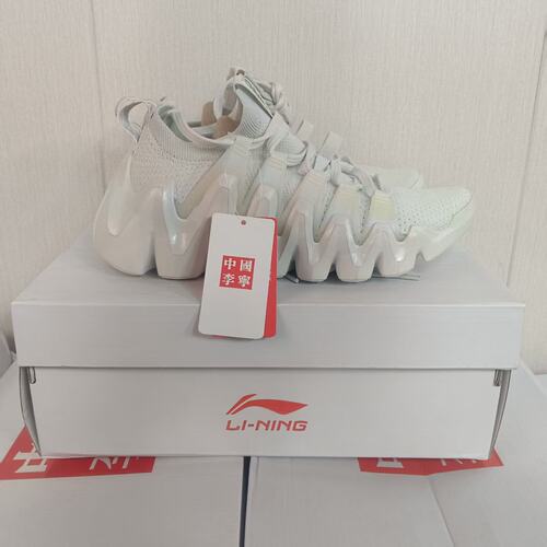 （B品）李宁幻刺女一体织运动鞋休闲鞋AZGS032 - 图0