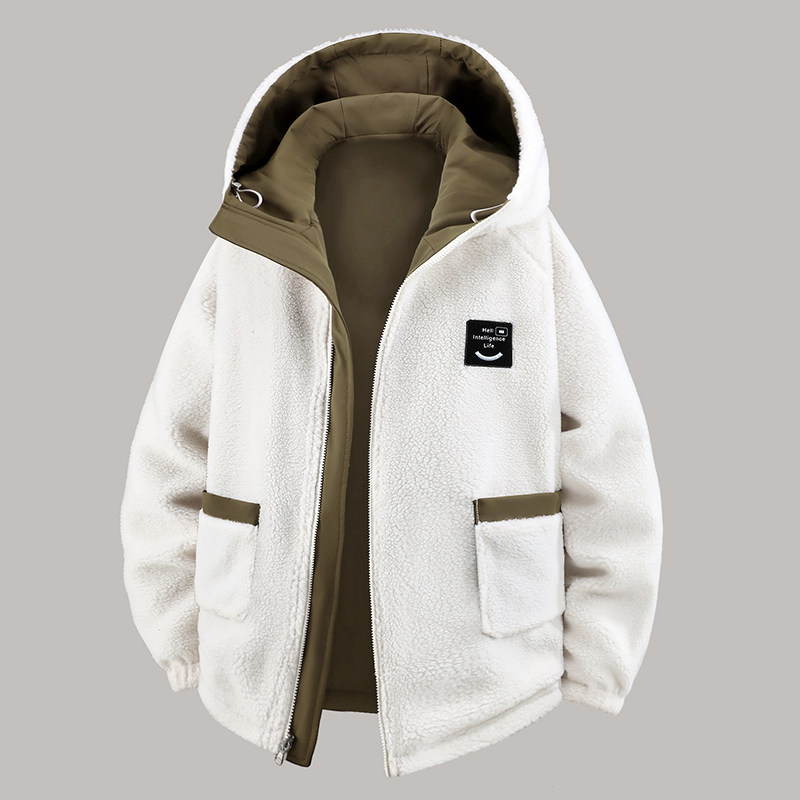 350斤特大码棉服夹克男仿羊羔绒潮流两面穿加肥加大棉衣外套,淘宝优惠券,粉丝福利购,淘宝优惠卷