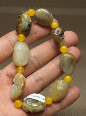 天然籽料原石手链新疆和田玉