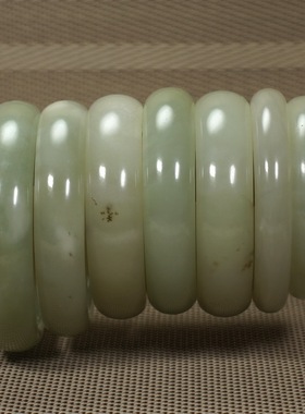 50-61mm天然和田玉糖白玉珠宝