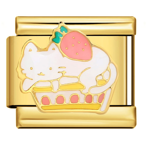 金底可爱猫咪蝴蝶意大利模块手链滴油不锈钢DIY表带情侣闺蜜礼物 - 图2