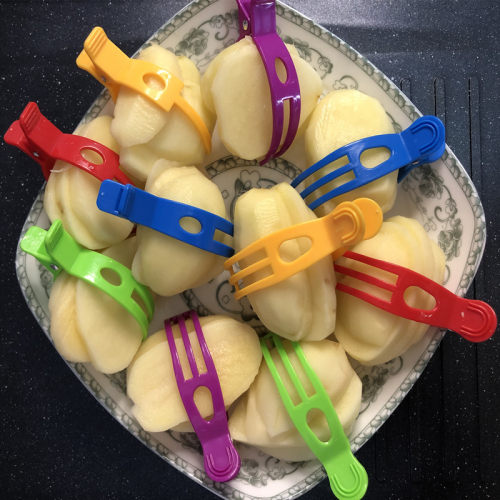 塑料签子旋转小火锅签子青菜夹子串串香竹签彩色麻辣烫签蔬菜夹子 - 图2