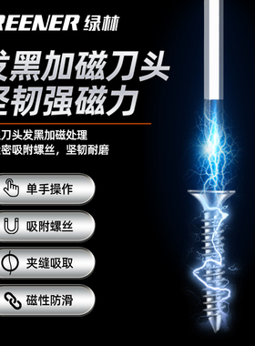 绿林一字批穿心敲击螺丝刀十字起子加长平口改锥超长梅花超硬工业