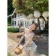 Chi Umbrella crochet knitted ເທິງ strappy ແລະ skirt