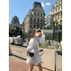 Chi Umbrella Lace Spliced Bow Shirt Skirt