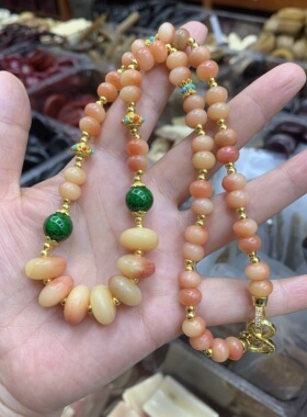 藏传骆驼骨项链手工编制挂绳锁骨链回流骨雕刻观音吊坠挂脖