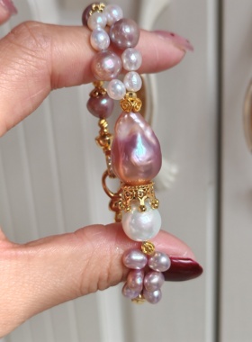 原创小众设计繁花似锦天然珍珠手链生日礼物伴手礼闺蜜一物一图