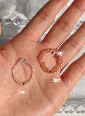 奥地利水晶戒指小众女礼物ins叠戴极细超闪指环尾戒