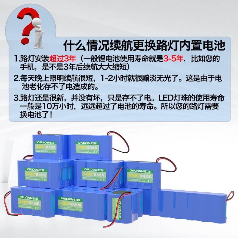 德力普太阳能电池组3.2v磷酸铁锂32700户外路灯电源6.4v锂电池12V - 图1