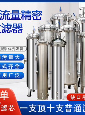 304不锈钢大通量保安过滤器果汁水处理自来水纯水椰汁桦树汁井水