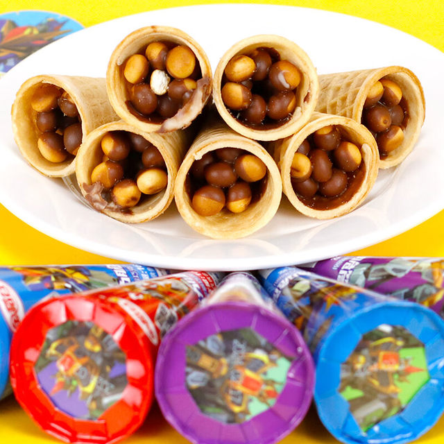 Golden Rice Steel Flying Dragon Chocolate Crunchy Cone Cookies