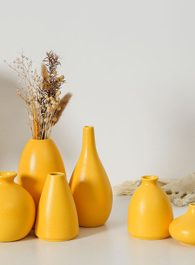 陶瓷花瓶家居饰品摆件客厅干花花瓶跨境亚马逊青花瓷禅意植物