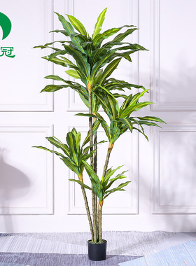 工厂仿真巴西铁巴西木绿植盆栽仿真植物树家居装饰摆件阳台假花卉
