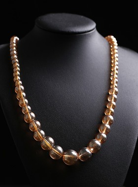 天然琥珀情侣水晶夜光日韩风项坠